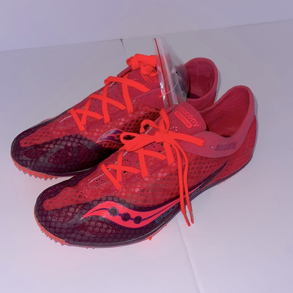 Saucony Women's Endorphin 2 Track & Field Spike - Lightweight Woven Upper, 4-Pin Plate For Mile To 10K - View #5